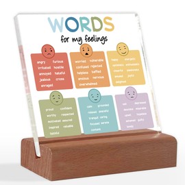 Mental Health Gifts, School Counselor Gifts, School Counseling Office Must Haves Decor, Mental Health Awareness Acrylic Sign With Wooden Stand, Positive Gift for Counseling Therapy Office Students