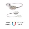 Magnetic Tiebacks for Curtains, 2 Pack Sparkling Crystal Flower Curtain