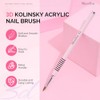 MelodySusie Pincel para uñas acrílicas 3D Kolinsky, pincel profesional para