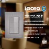 iGoto INOX1013 con 3 apagadores sencillos de 1 módulo, Acero