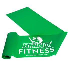 Champion Sports Flat Resistance Band for Men and Women, 8 lbs Medium Resistance, Green - Durable Fitness Band for Strength Training, Stretching, Rehabilitation - Premium Home Workout Equipment