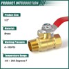GORAGUCHI 2PCS Heavy Duty Brass Mini Ball Valve, 1/2" NPT