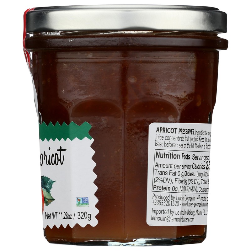 LUCIEN GEORGELIN Organic Apricot Fruit Spread, 11.28 OZ
