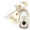Rayslesan Key Fob Cover with Leather Holder Compatible with Airtag/RFID,Compatible