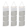 Relaxdays Hanging Organiser, 3 Compartments, Cotton, H x W: 74