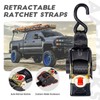 AA-Racks Heavy Duty Retractable Ratchet Straps (2 Pack) - 2