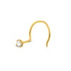 Poshadime 1.7mm Lab-Grown Diamond Nose Ring in 14K Yellow Gold