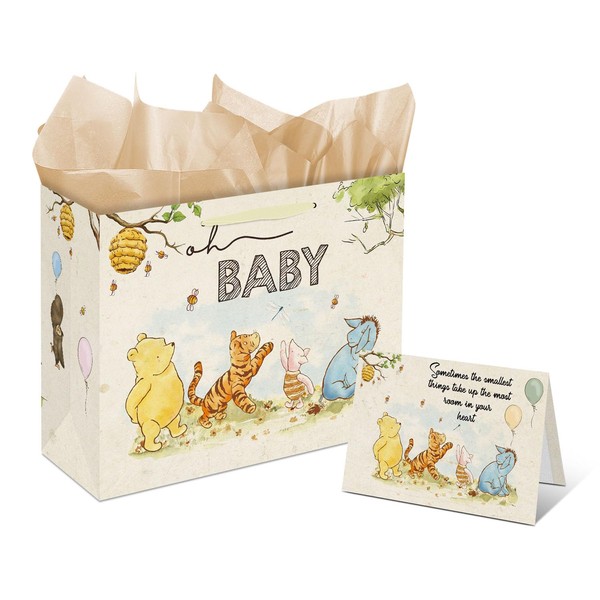 1PCS Classic Pooh Goodie Bag, 1Pcs Oh Baby Baby Party