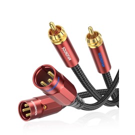 SOUNDFAM Dual RCA to XLR Cable, Premium 2RCA Male to 2XLR Male Audio Connection Cable - 8 m
