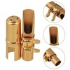 Yibuy Golden Brass #7 B Flat Tenor Saxophone Mouthpiece Kit