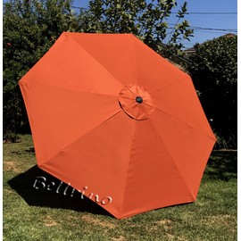 BELLRINO DECOR Replacement Terra Cotta/Burnt Orange Strong & Thick Umbrella Canopy for 10ft 8 Ribs (Canopy Only)