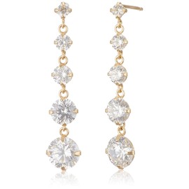 cz 5 stone earrings, Metal, Cubic Zirconia
