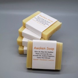 Homemade 5 Pack of Awaken Soaps - made with a blend of 5 different oils and a fun scent!
