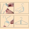 WRYLCYH 8 Pcs Foldable Hangers, Plastic Collapsible Hangers, Portable Folding