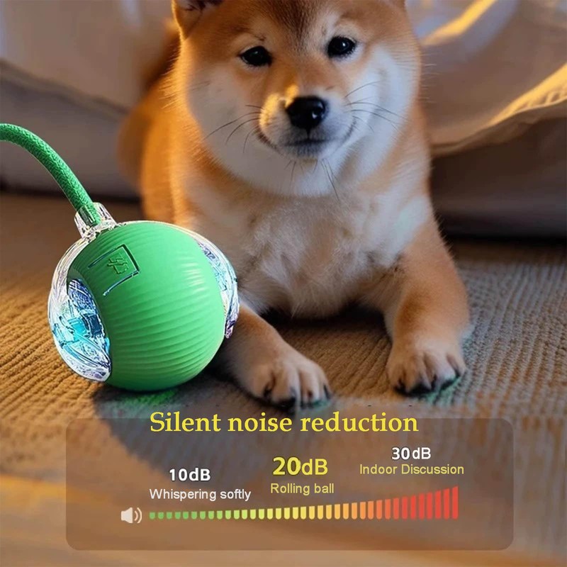JinRui-T 2 PCS Active Rolling Ball with Tail for Dogs,Chewie