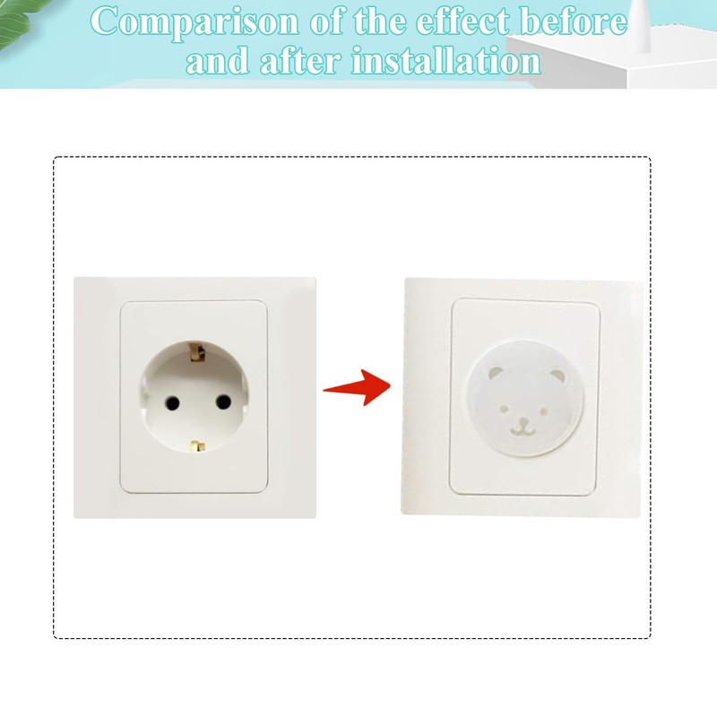 Fielect Outlet Plugs Covers Childproof Outlet Covers Protectors Electric Socket