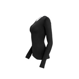 Banu Underscrub Long Sleeve Women - Under Scrub Shirts Long Sleeve Medical Uniform, Long Sleeve Scrub Tops Women Black