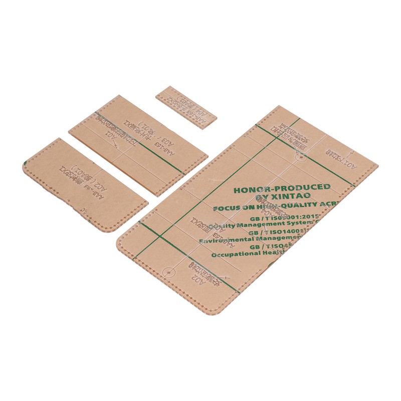 4Pcs Acrylic Templates Durable Reusable Transparent Clear DIY Leather Models