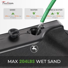 FRUITEAM 4-Piece Heavy-Duty Cantilever Umbrella Base Stand, 204lb Capacity, Triangle Patio Umbrella Base Filled with Water/Sand for Garden, Outdoor & Poolside