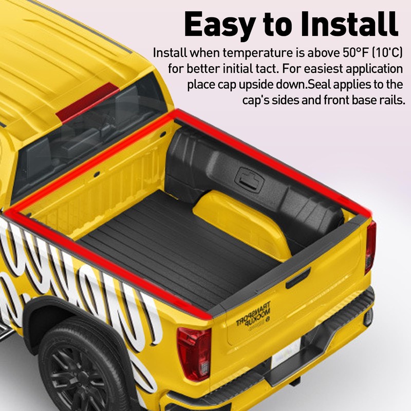 Tonneau Cover Seal Adhesive Tailgate Seal, Truck Topper Seal Rubber