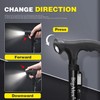 BigAlex Folding Walking Cane with LED Light,Pivoting Quad Base,Adjustable Walking
