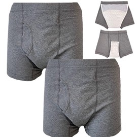 YICCOKEISEI Men’s Boxer, Incontinence Pants, Men’s Leakage Pants, Trunks, Men’s 200cc Absorption, 5 Layer Structure, Nursing Pants, Elderly, Medium and Mild Incontinence, Incontinence Shorts, Nursing