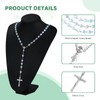NCPLYGOU Rosary Beads Catholic Necklace for Women Crystal Heart Shaped