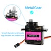 Podazz 5pcs MG90S 9G Micro Servo, Metal Gear Servo Motor