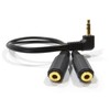 kenable 3.5mm Right Angle Stereo Jack Audio Splitter Adapter Cable
