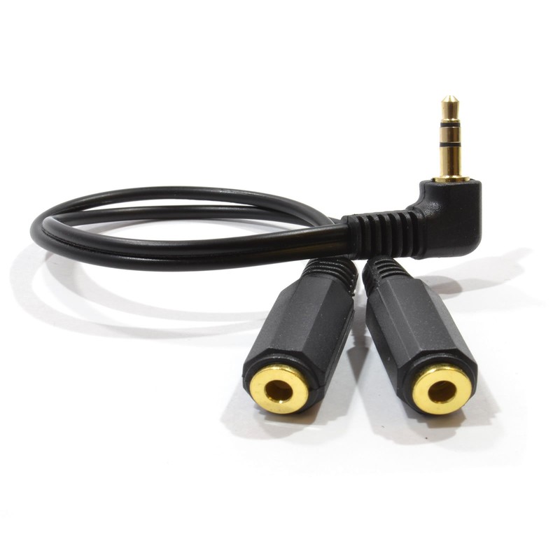 kenable 3.5mm Right Angle Stereo Jack Audio Splitter Adapter Cable