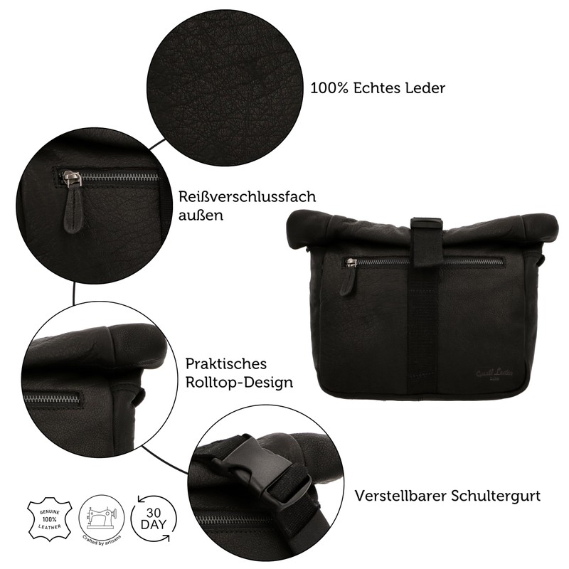 Gusti Luis Shoulder Bag Handbag Leather Black Leather, black