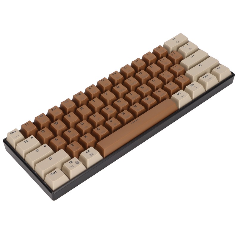 61 Keys Mechanical Keyboard Color Mixing Quick Response Wired Keyboard