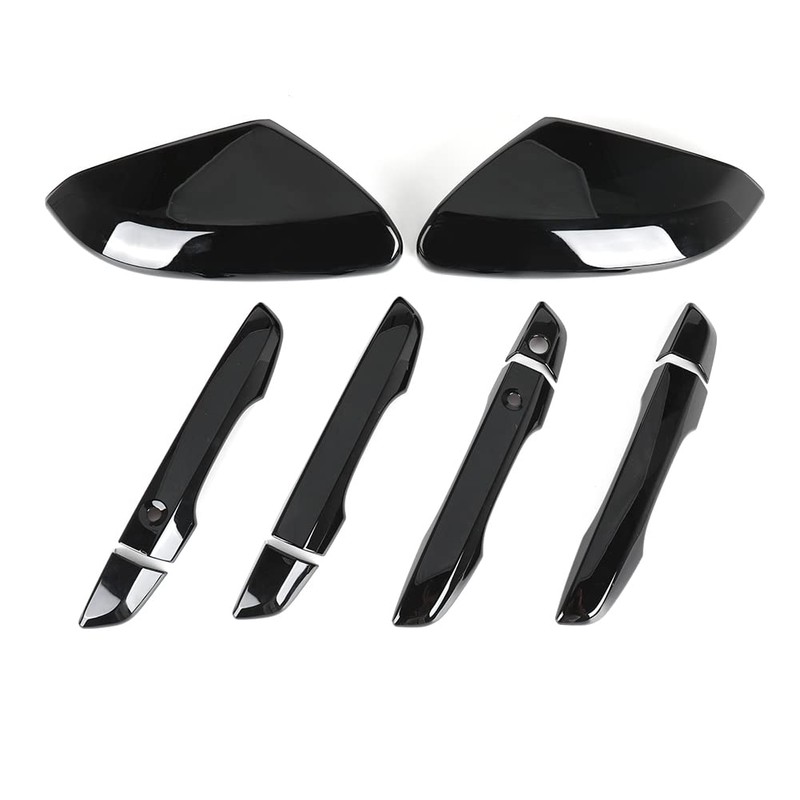Side Mirror Cover Cap + Door Handle Covers Kit Compatible