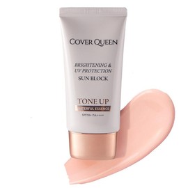 Cover Queen Tone Up Waterful Essence Sun Cream SPF50+ PA++++ Brightening UV Protection, 1 piece, 50g / 커버퀸 톤업 워터풀 에센스 선크림 SPF50+ PA++++ 브라이트닝 자외선차단, 1개, 50g