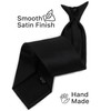 Poly Solid Clip On Tie, Black