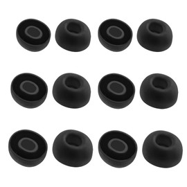 Replacement Silicone Ear Tips for ASUS ROG Cetra/Razer Hammerhead True Wireless Gaming Earbuds, 6 Pairs (S/M/L, Black)