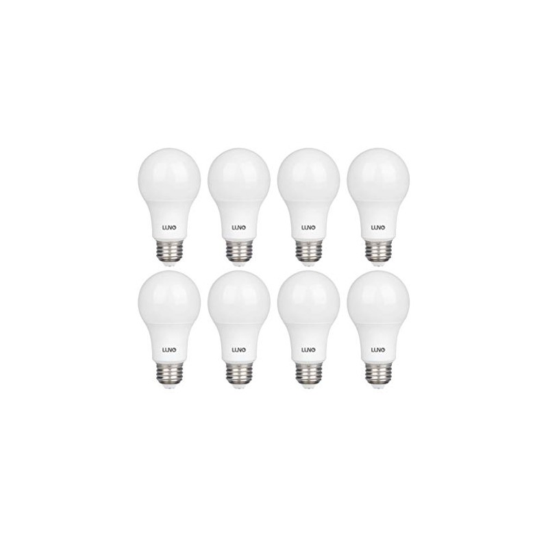 LUNO A19 Non-Dimmable LED Bulb, 9.0W (60W Equivalent), 800 Lumens,