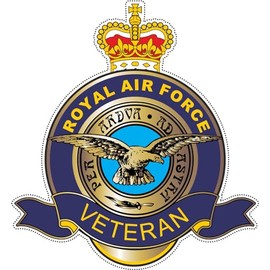 Royal Air Force Veteran Car Sticker - for Exterior or Window (Window)