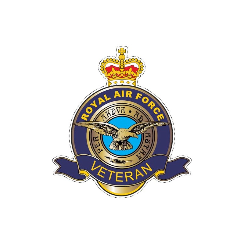 Royal Air Force Veteran Car Sticker - for Exterior or
