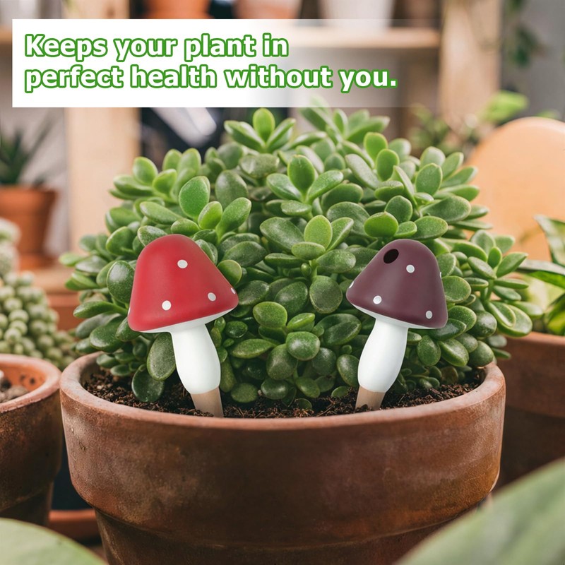 Prashent Plant Watering Globes, 8 Pack Self-Watering Terracotta Spikes -