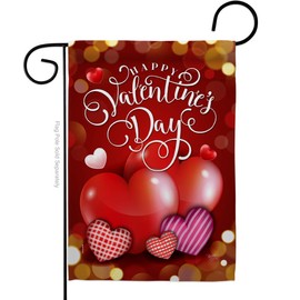 Beloved Valentines Day Garden Flag Springtime Valentine Happy Heart Couple Romantic February Holiday Love Small Decorative Gift Yard House Banner Double-Sided Made In USA 13 X 18.5