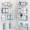 Liuoud 10 Pack Shower Caddy for Inside Shower Silver Bathroom