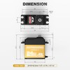AGFRC 24KG Digital High Torque Servo Programmable Metal Gear Steering