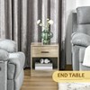 HOMCOM Modern Side Table, Accent Table with Drawer and Storage