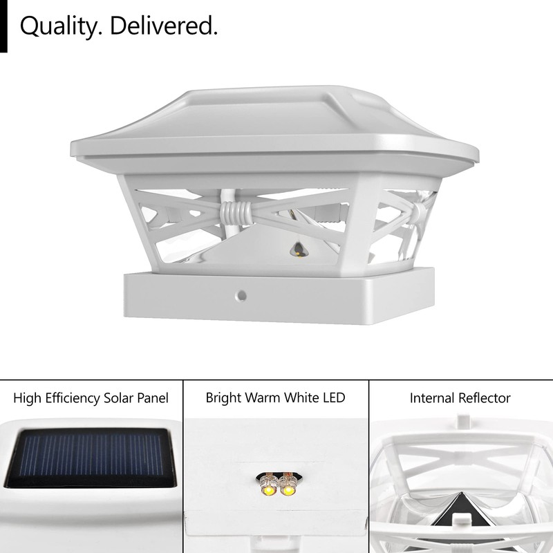 Davinci Lighting Renaissance Solar Outdoor Post Cap Lights - Includes