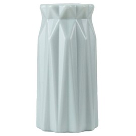 Ceramic Look Plastic Vase - Unbreakable Vase for Flowers (Origami Sage Green)
