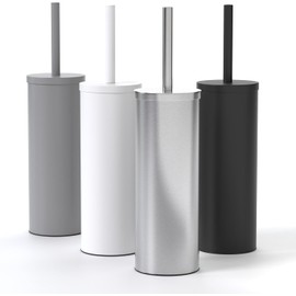 Escobilla de baño de silicona y acero inoxidable SAVEGA con soporte discreto SAV011n