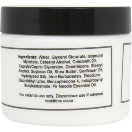 Eclectic Lady Fir Needle Satin and Silk Cream, Body Cream, Body Lotion, 4 oz - Shea Butter, Aloe, Silk Amino Acids, Vitamin E, Phthalate-Free, Handcrafted in USA - Perfect For Women