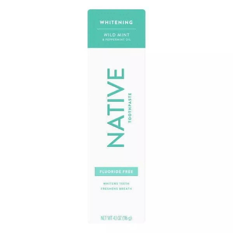 Native Whitening Wild Mint & Peppermint Oil Fluoride Free Toothpaste,