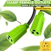 Leisure Cords 24'' RV Y Adapter Cord 30 Amp Male
